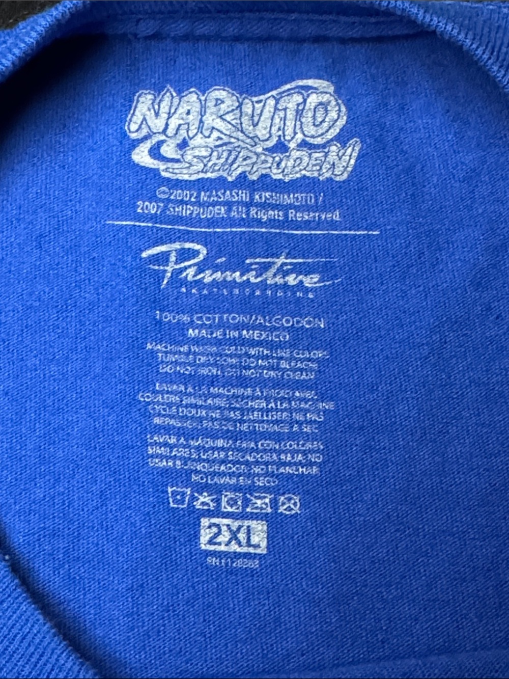 Primitive Royal Blue Naruto Script Tee - Picture 4 of 5